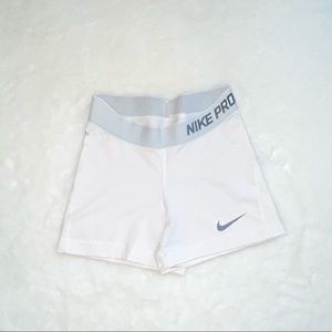 Like New White and Gray Nike Pro Shorts